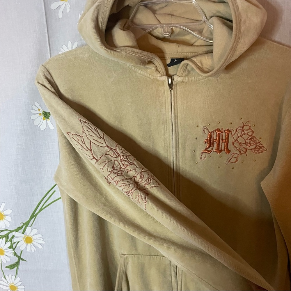 OFFICIAL TUPAC MAKAVELI BRANDED rose gold embroidered track suit jacket - Picture 7 of 8